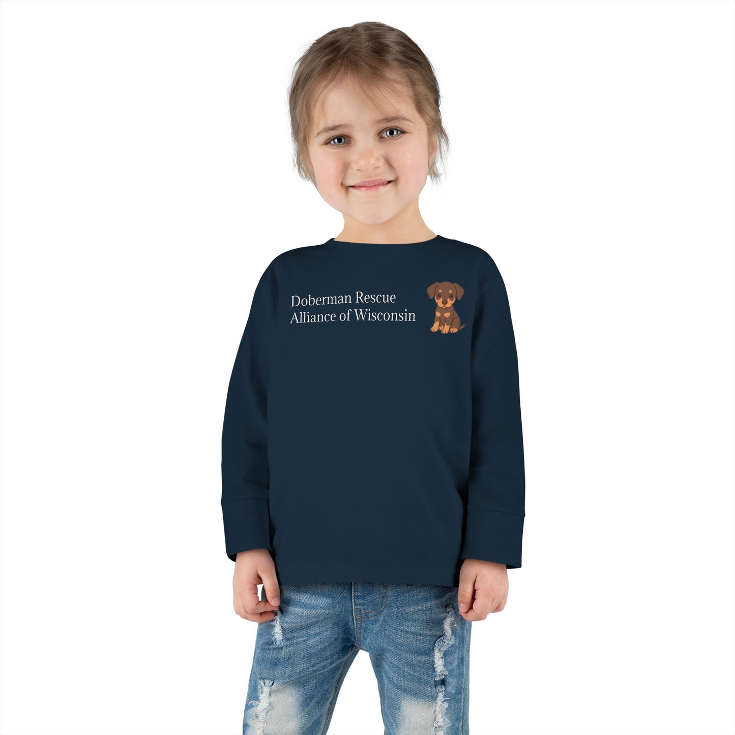Doberman Rescue Cute Toddler Long Sleeve