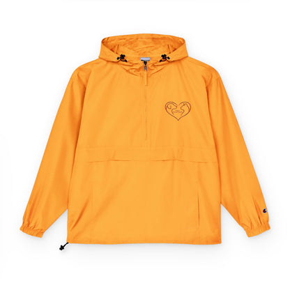 Delta Shelter Anorak Jacket — Minimal Heart Outline Windbreaker (Internal)