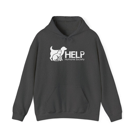 HELP Humane Society White Logo - Fundraising Hoodie