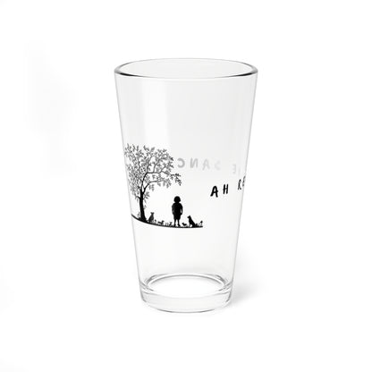 AH Rescue Sanctuary 16oz Mixing Glass — Silhouette Tree & Rescue Dog Barware