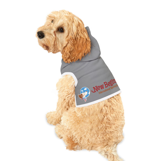 New Beginnings Rescue Logo Cozy Dog & Cat Hoodie, Gray