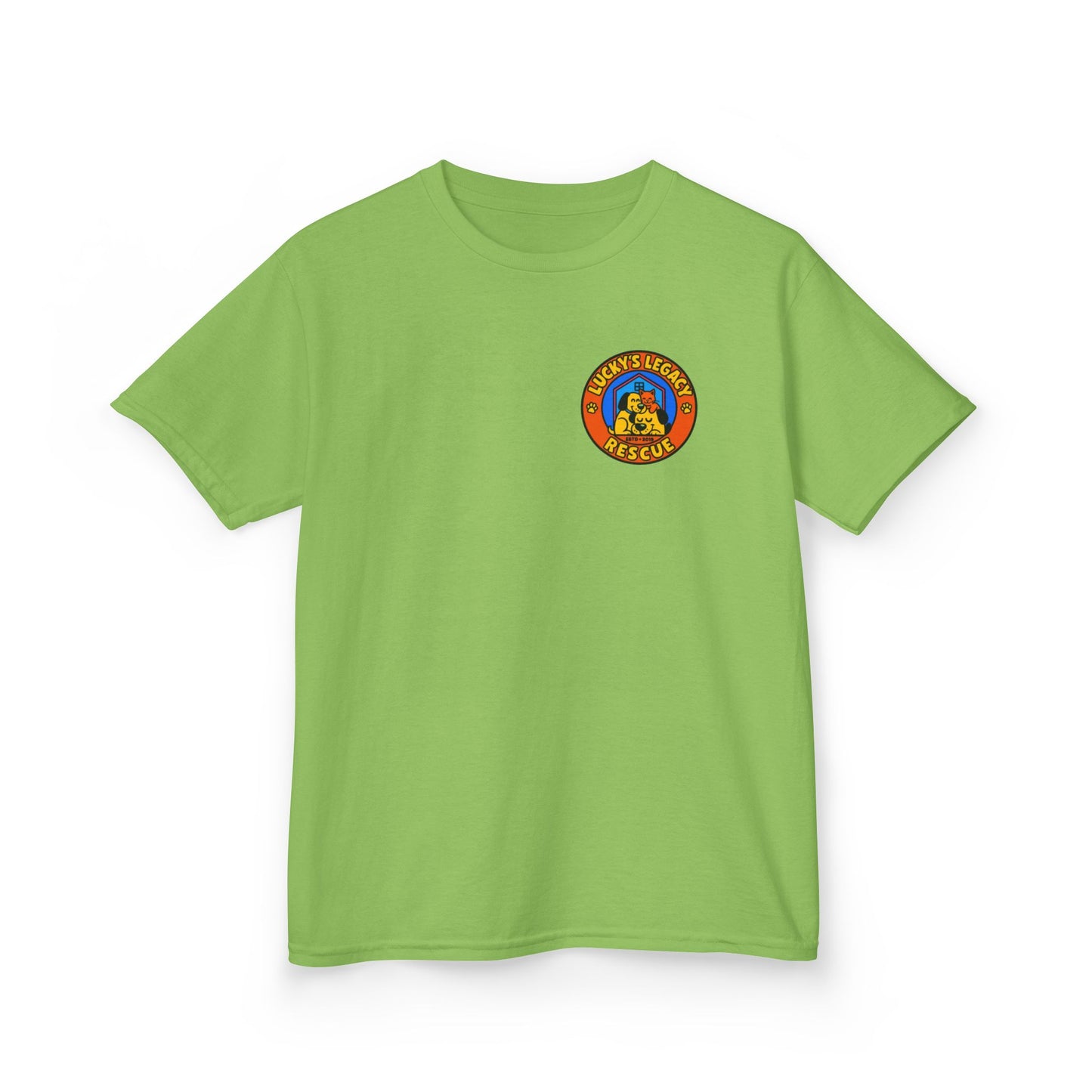 Lucky's Legacy Rescue Youth T-Shirt Update on Classic Logo