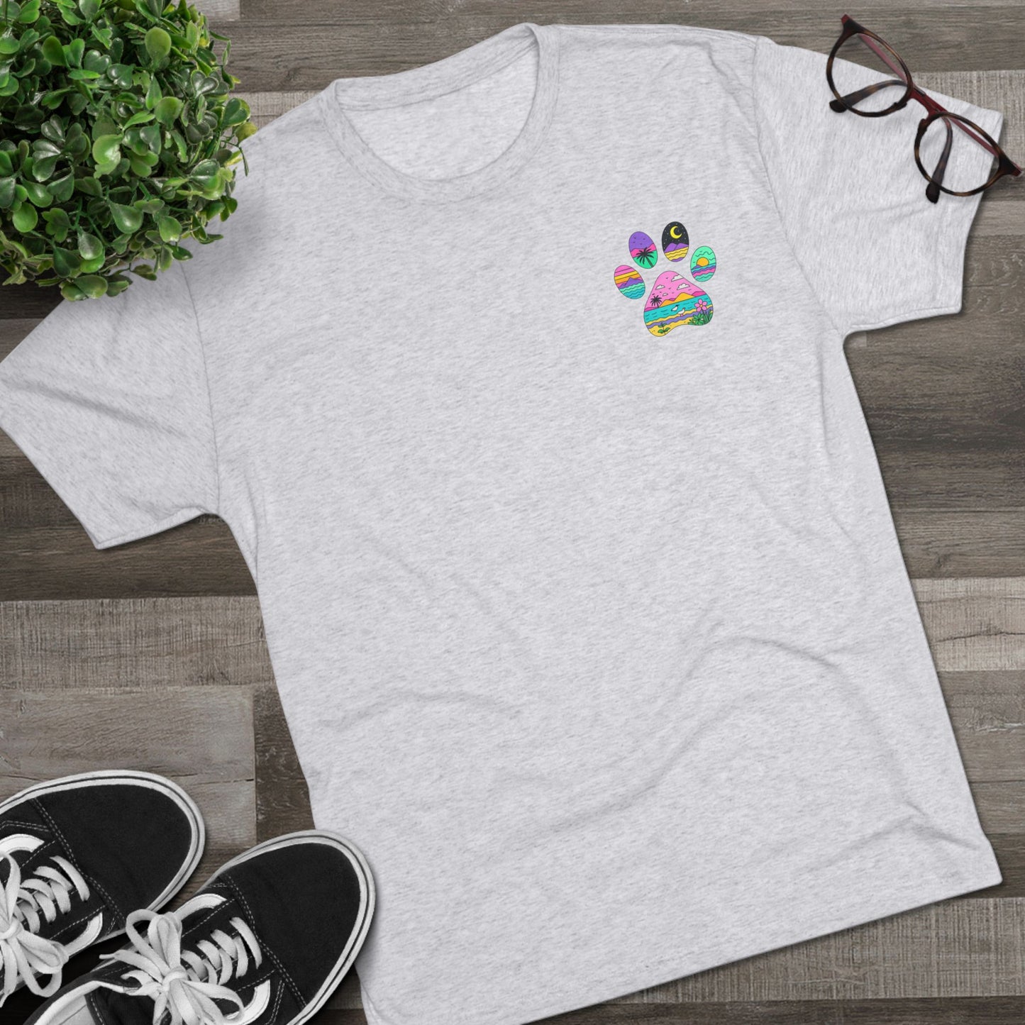 Delta Animal Shelter Tri-Blend Summer Days Paw Print T-Shirt