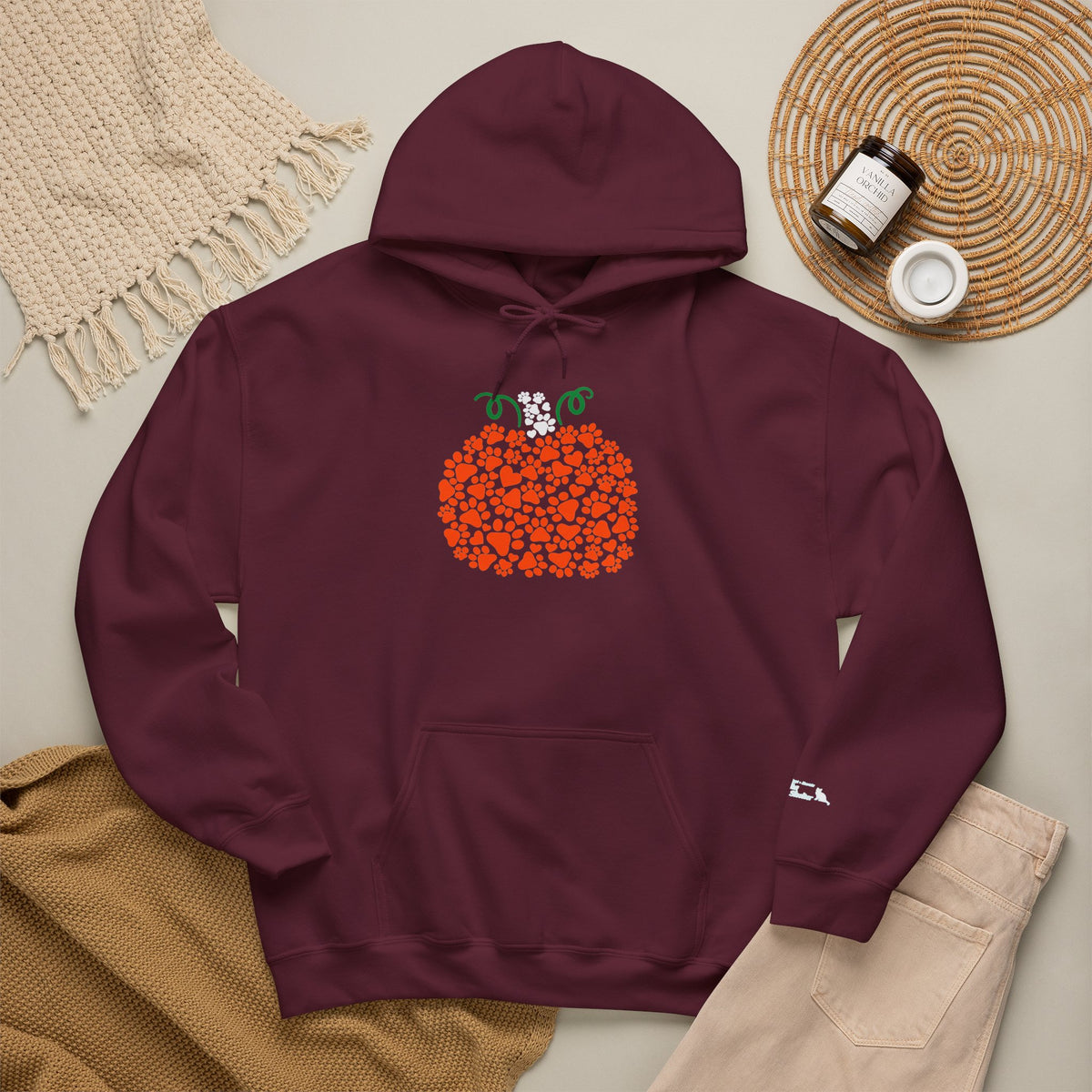 Delta Animal Shelter Paw Pumpkin Hoodie