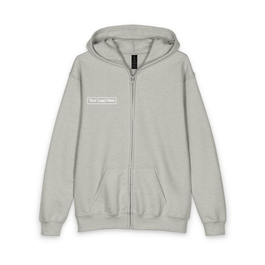Youth Zipped Hoodie with Small Chest Logo — Example Logo