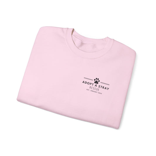 Adopt A Stray Club Crewneck Sweatshirt — Animal Rescue Awareness Pullover