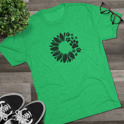 Delta Animal Shelter Tri-Blend Sunflower Paw T‑Shirt