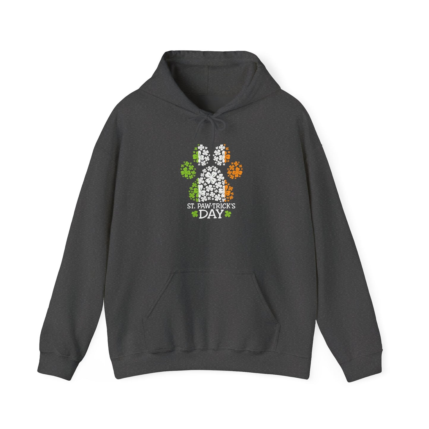 Delta Animal Shelter St. Patrick's Day Paw Logo Hoodie - Logo on Back