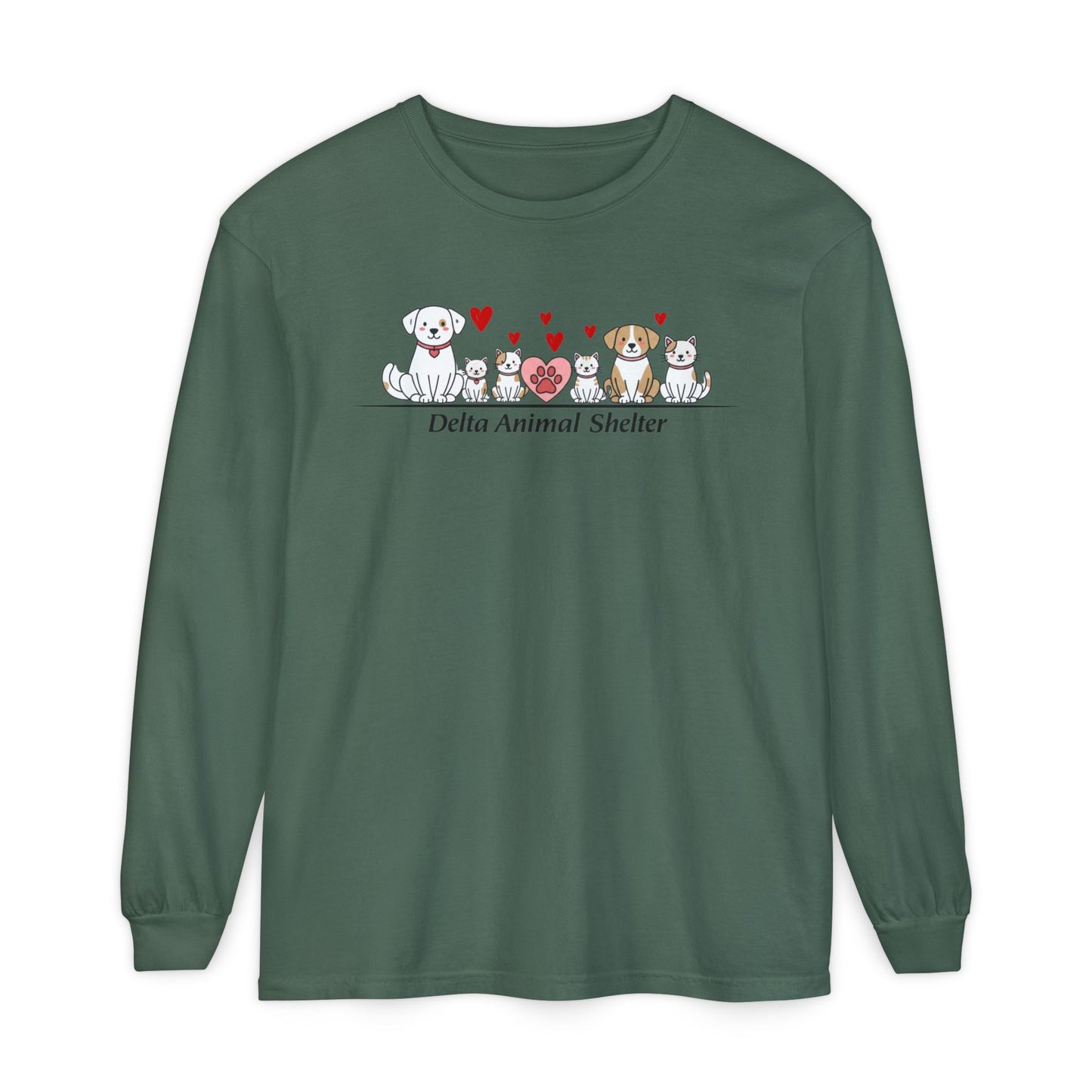 Delta Animal Shelter Long Sleeve Tee Valentine's Day Collection