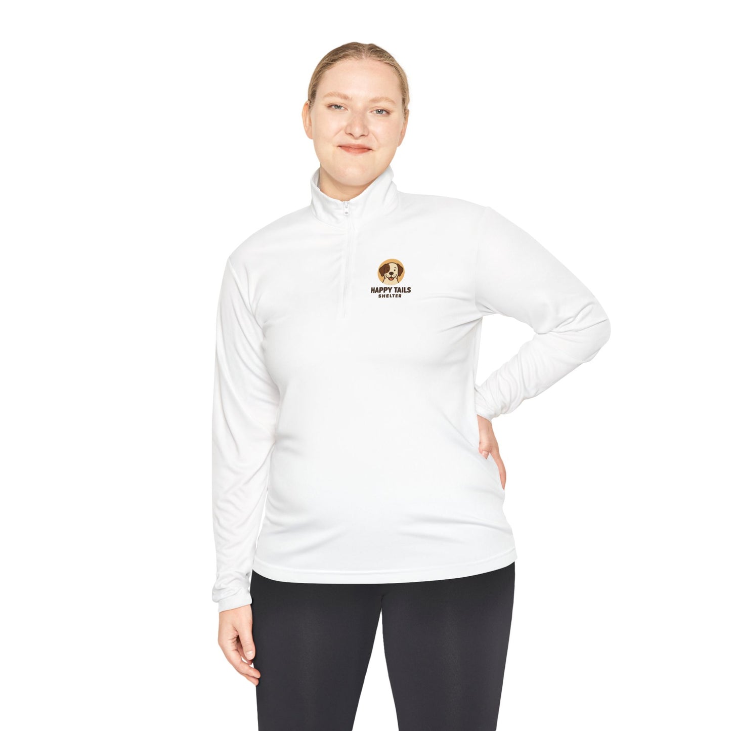 Happy Tails Unisex Quarter-Zip Pullover for Charity Support