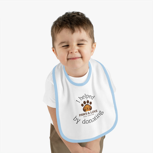 Paws & Love Baby Bib with Charitable Message