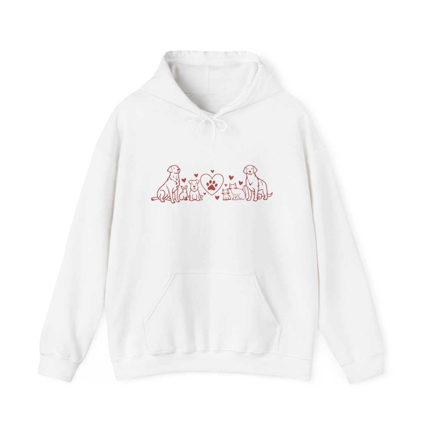 Delta Animal Shelter Valentine Puppy Line Art Hoodie (Internal)