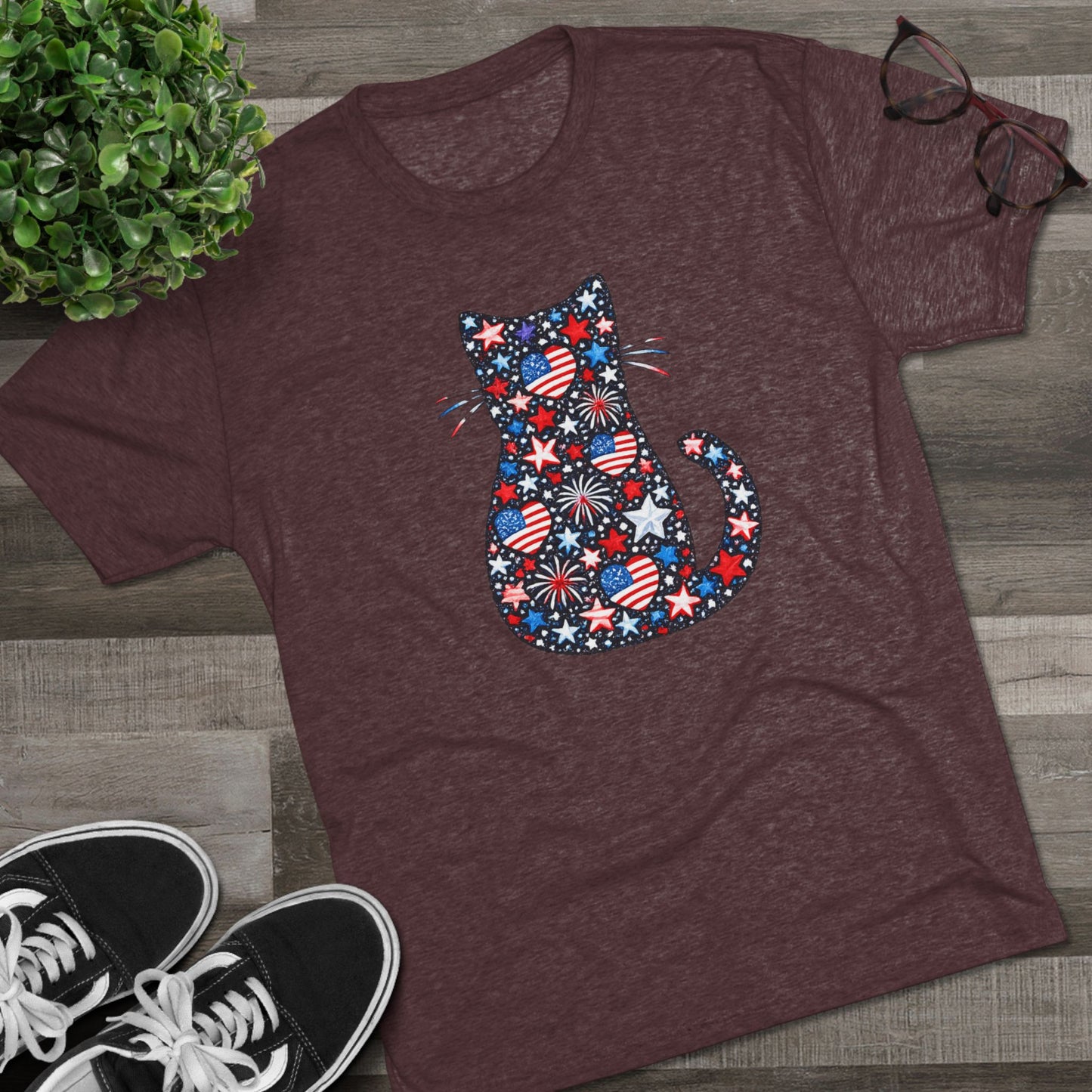 Northwoods 4th of July Kitty Breathable Tri Blend T-Shirt