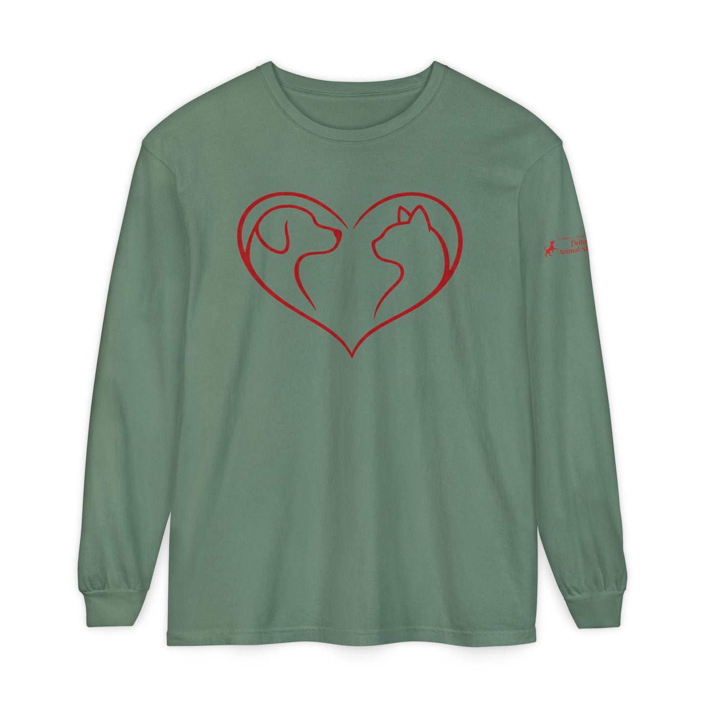 Delta Animal Shelter Dog & Cat Heart Long Sleeve Tee (Internal)