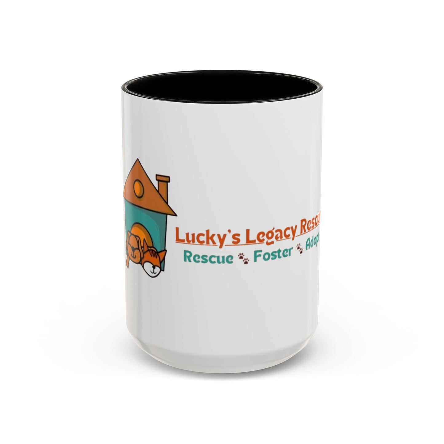 Lucky's Legacy Rescue Coffee Mug — Rescue • Foster • Adopt Accent Mug