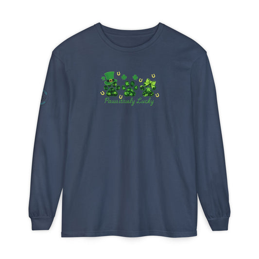 Rescue for Life St. Patrick's Day Paws-itively Lucky - Logo on Sleeve