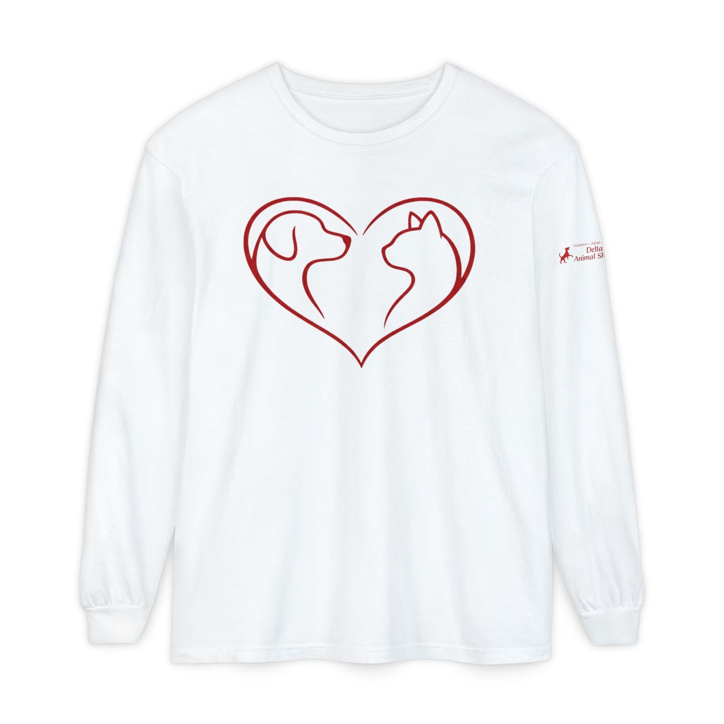 Delta Animal Shelter Dog & Cat Heart Long Sleeve Tee (Internal)
