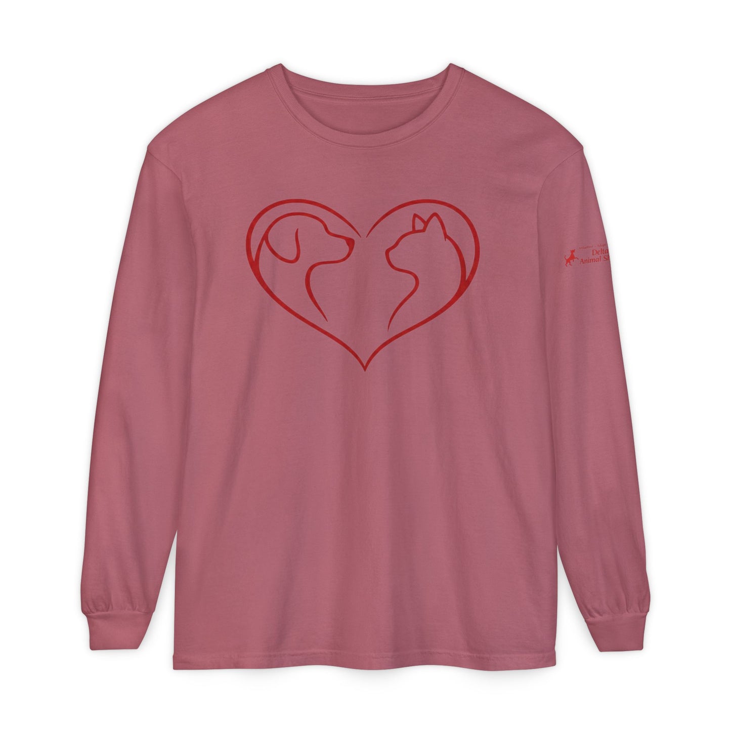 Delta Animal Shelter Dog & Cat Heart Long Sleeve Tee (Internal)