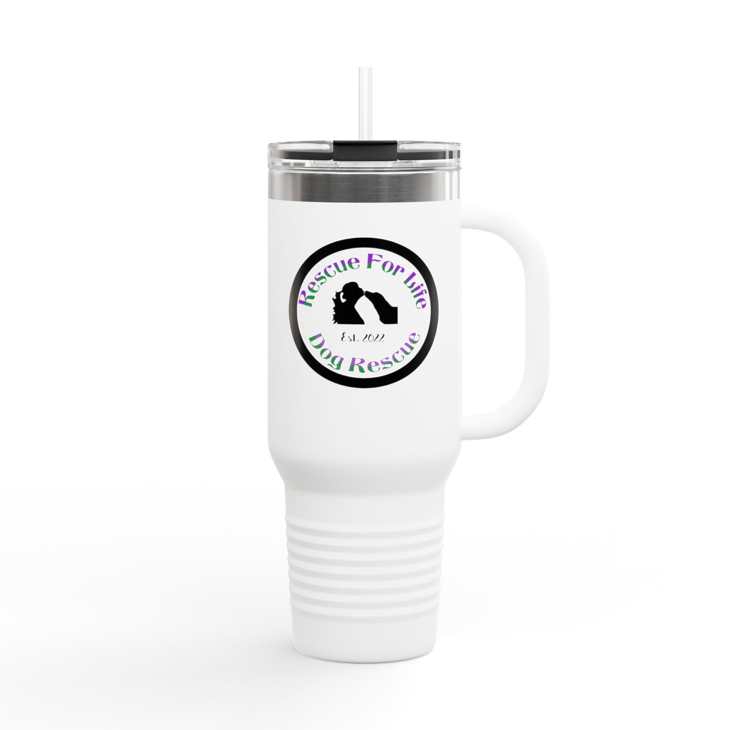 Rescue For Life Dog Rescue Classic Logo - 40oz Insulated Travel Mug