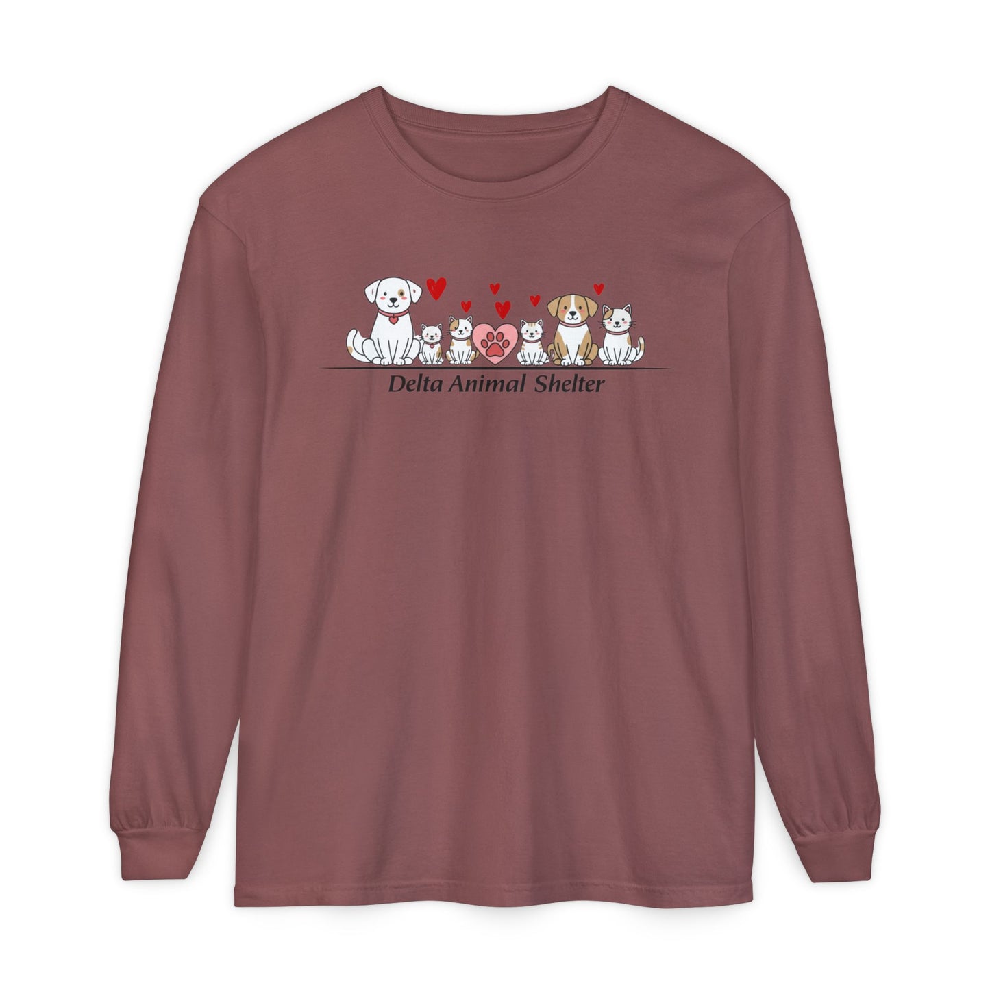 Delta Animal Shelter Long Sleeve Tee Valentine's Day Collection