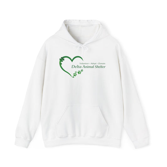 Delta Animal Shelter St. Patrick's Day Heart Logo Hoodie