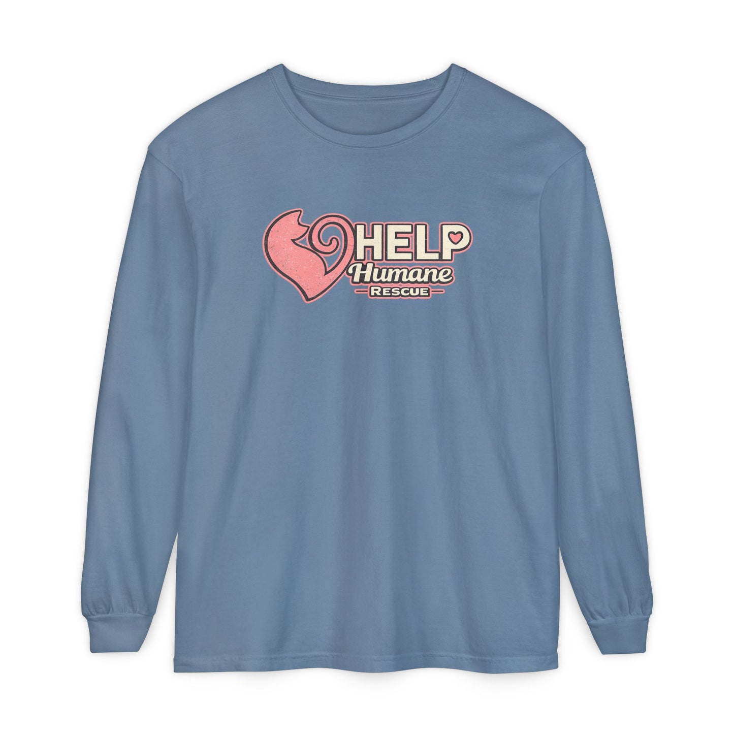 NEW! Retro Style Help Humane Rescue Long Sleeve Tee