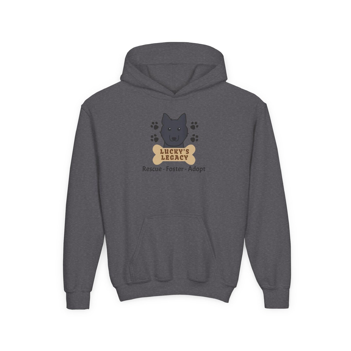 Lucky's Legacy Rescue Foster Adopt Youth Hoodie Sweatshirt