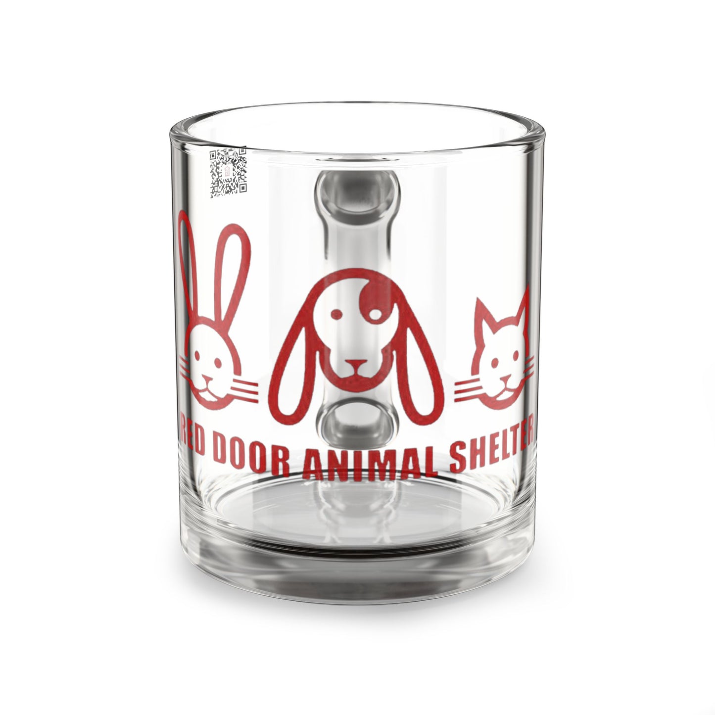 Red Door Shelter Glass Mug — Animal Shelter Fundraiser 10oz