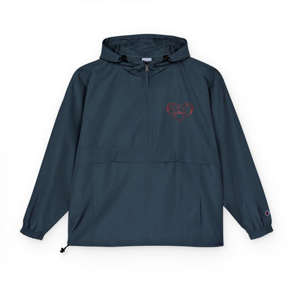 Delta Shelter Anorak Jacket — Minimal Heart Outline Windbreaker (Internal)