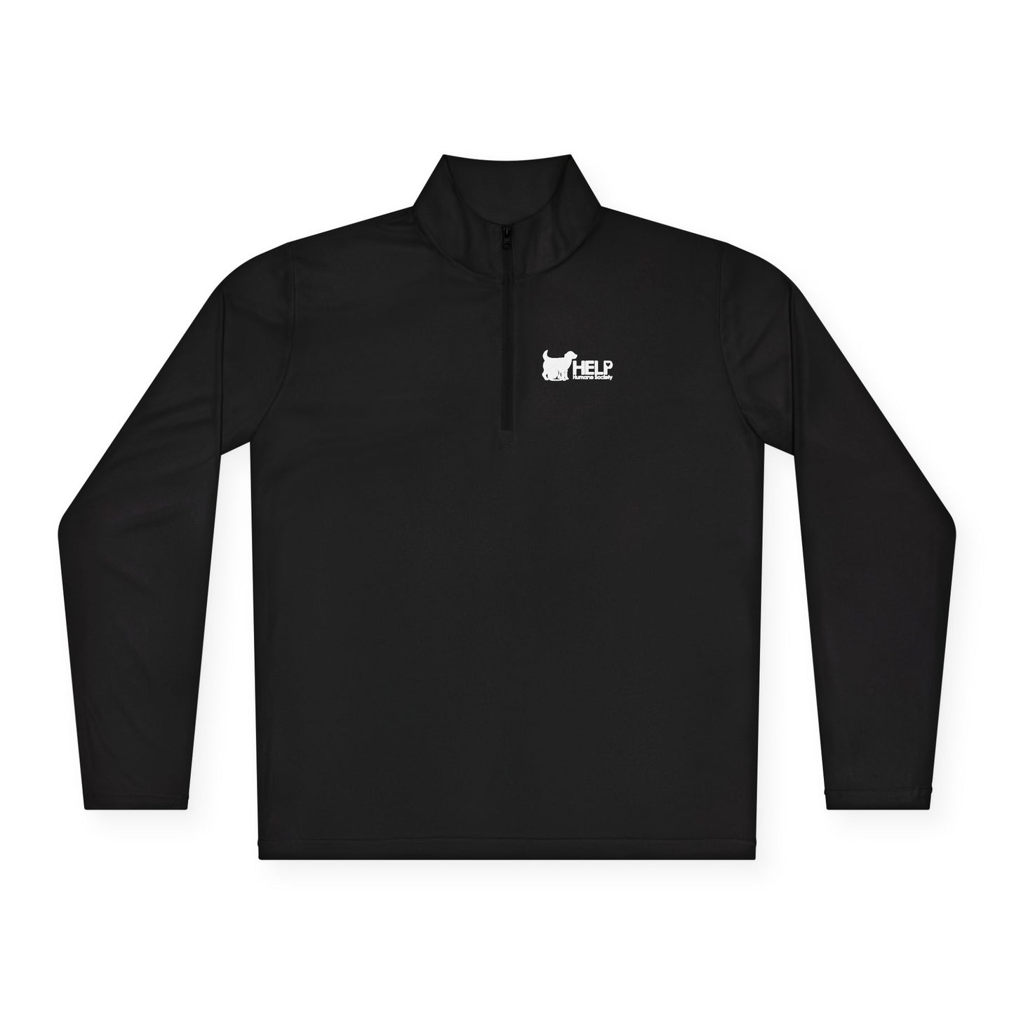 HELP Humane Quarter Zip Pullover White Logo (VERY POPULAR - SELLS FAST)