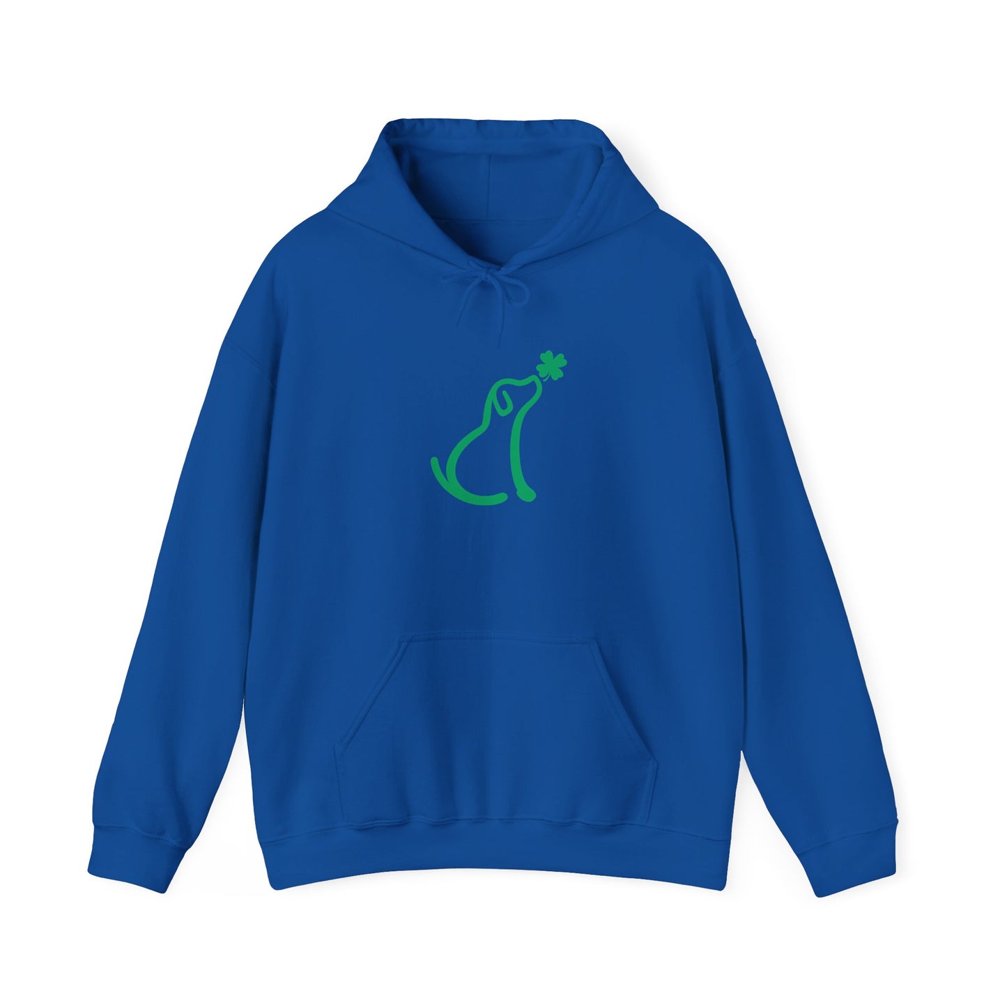 Staff Inventory Delta Animal Shelter St. Patrick's Day Dog Logo Hoodie - Delta Logo on Back