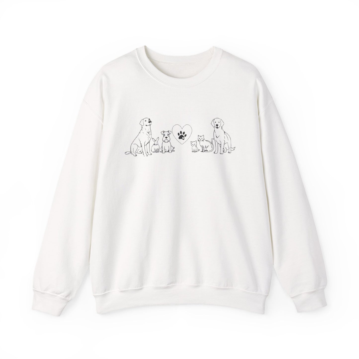 Delta Animal Shelter Crewneck Sweatshirt "Line Art" Collection - Logo on Back