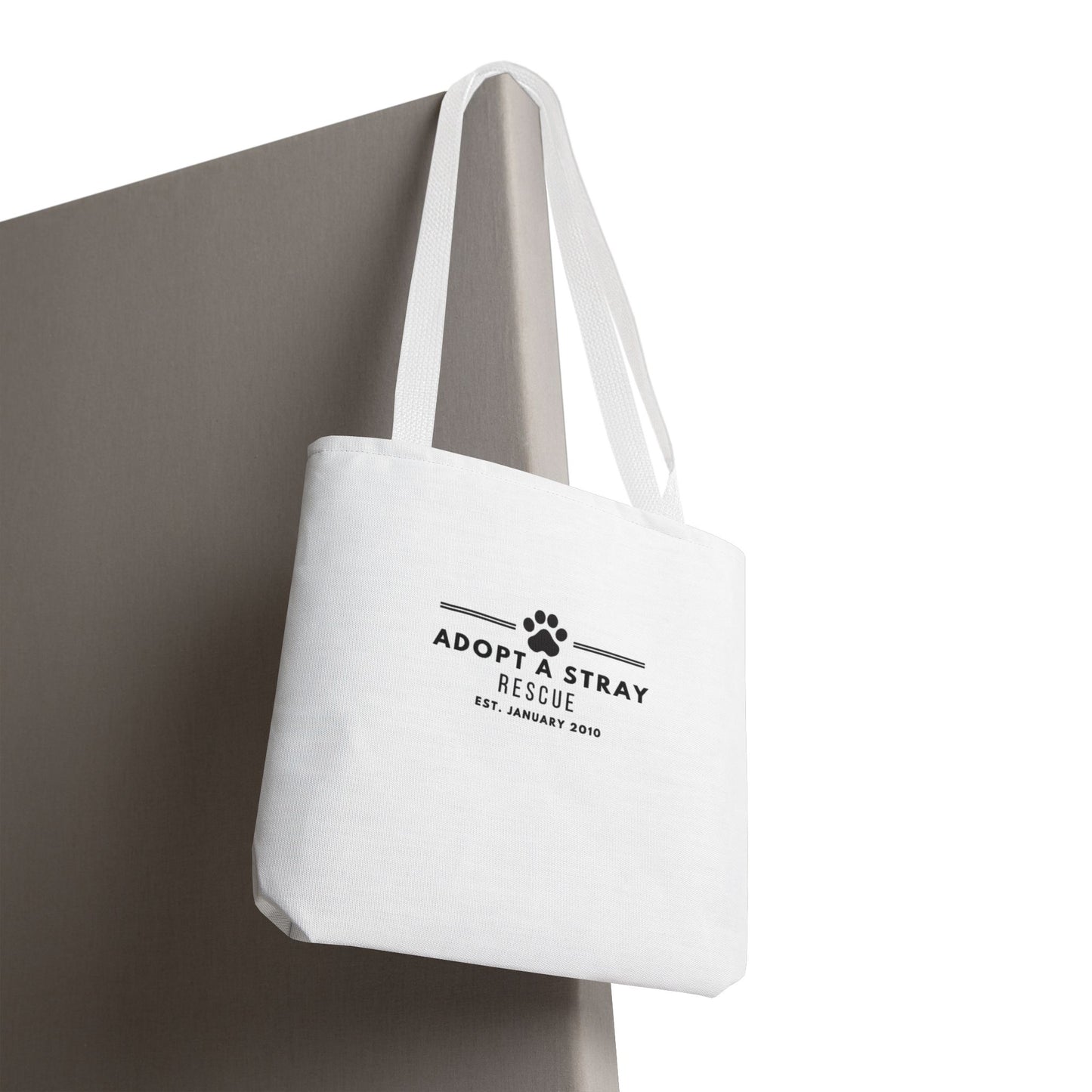 Adopt A Stray Rescue Tote Bag – QR Donate Charity Canvas Tote