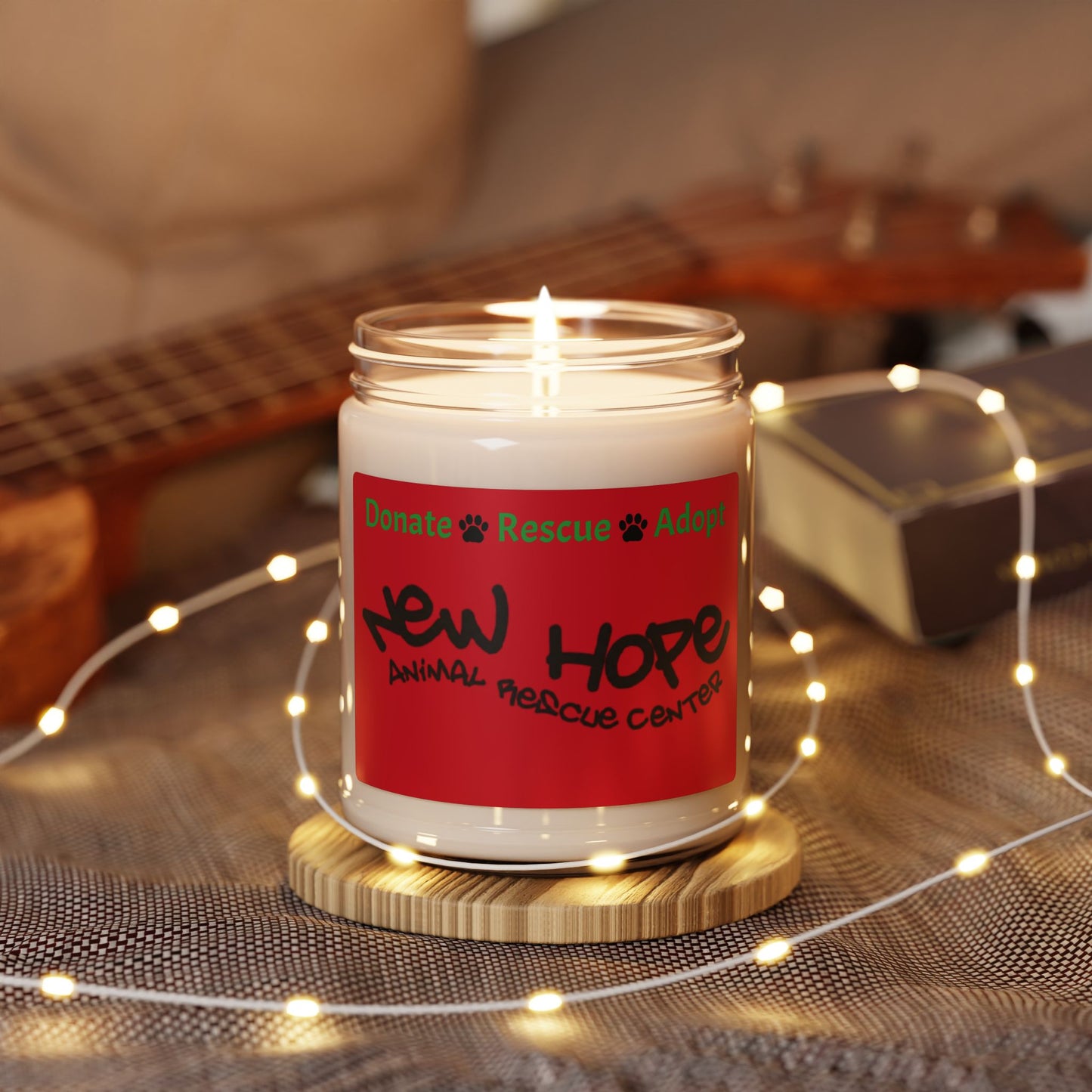 New Hope Animal Rescue Center Soy Candle — 9oz Fundraiser Candle (Donate • Rescue • Adopt)