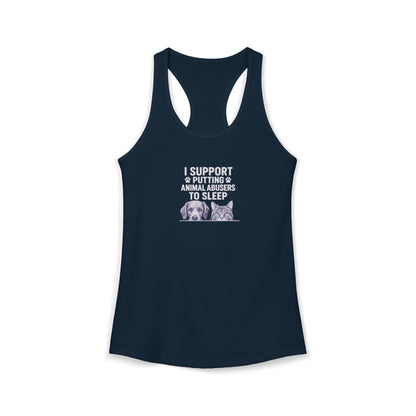 Rescue for Life "I Support" Logo Women's Ideal Racerback Tank