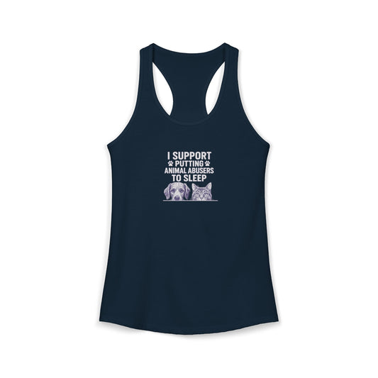 Rescue for Life "I Support" Logo Women's Ideal Racerback Tank