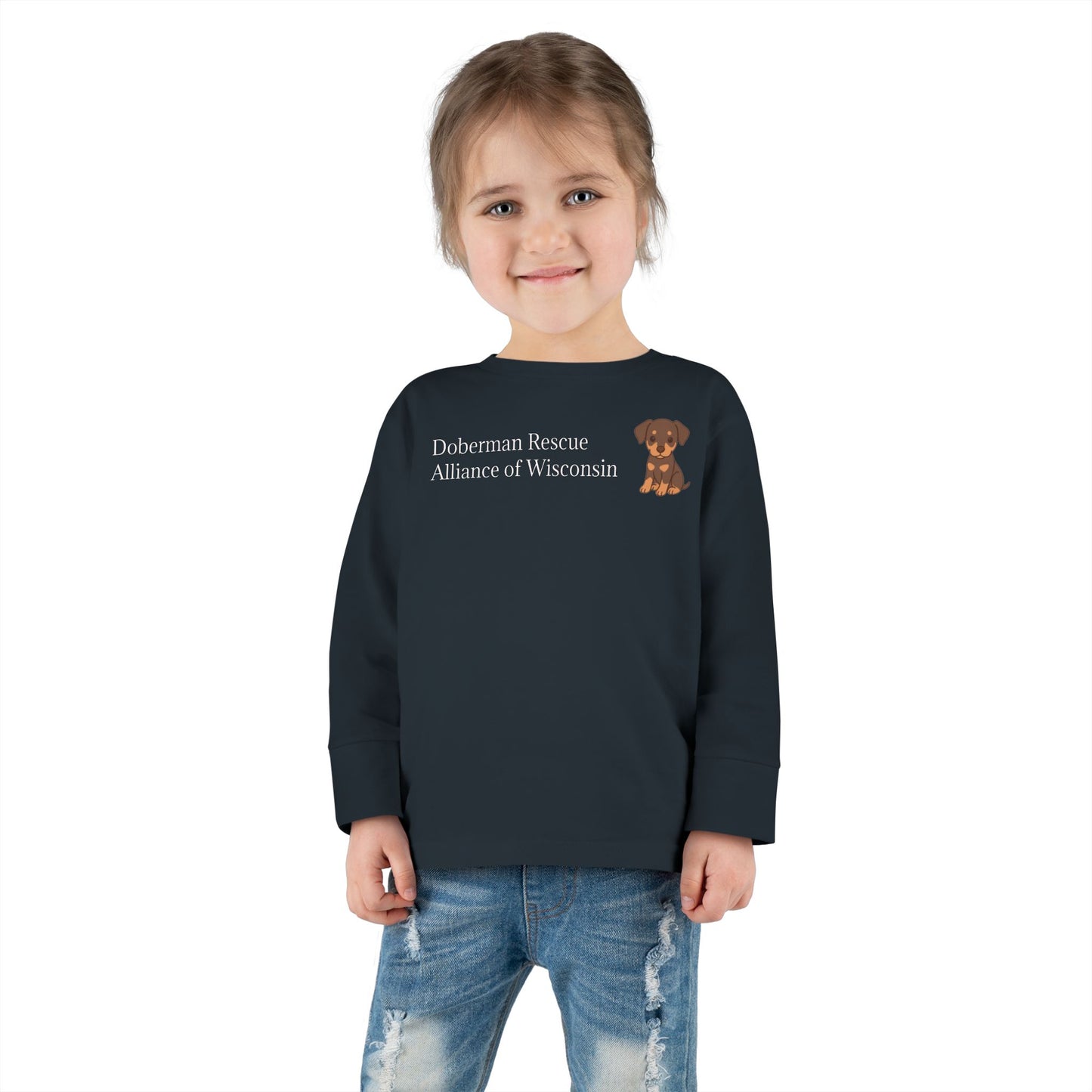 Doberman Rescue Cute Toddler Long Sleeve