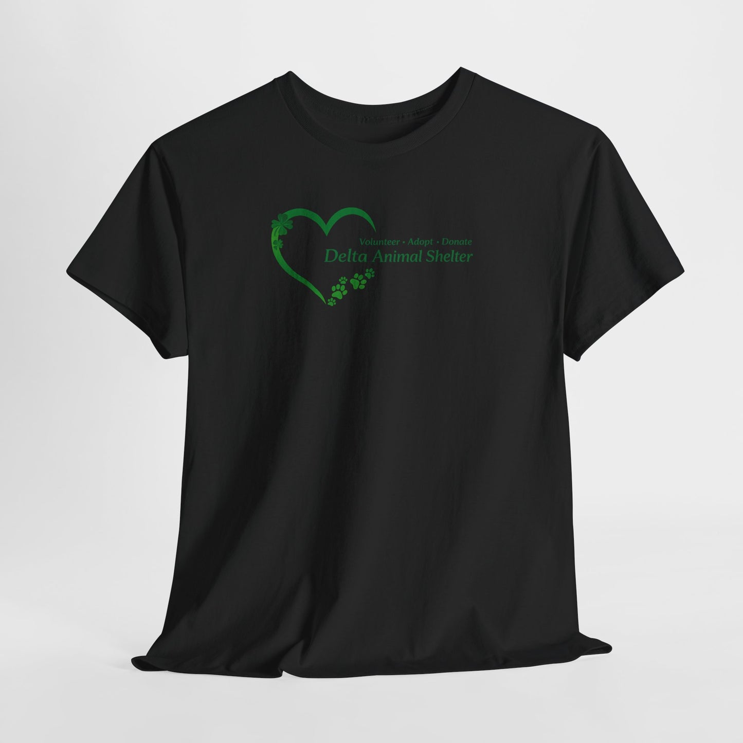 Staff Inventory Delta Animal Shelter Heart Logo St. Patrick's Day Tee