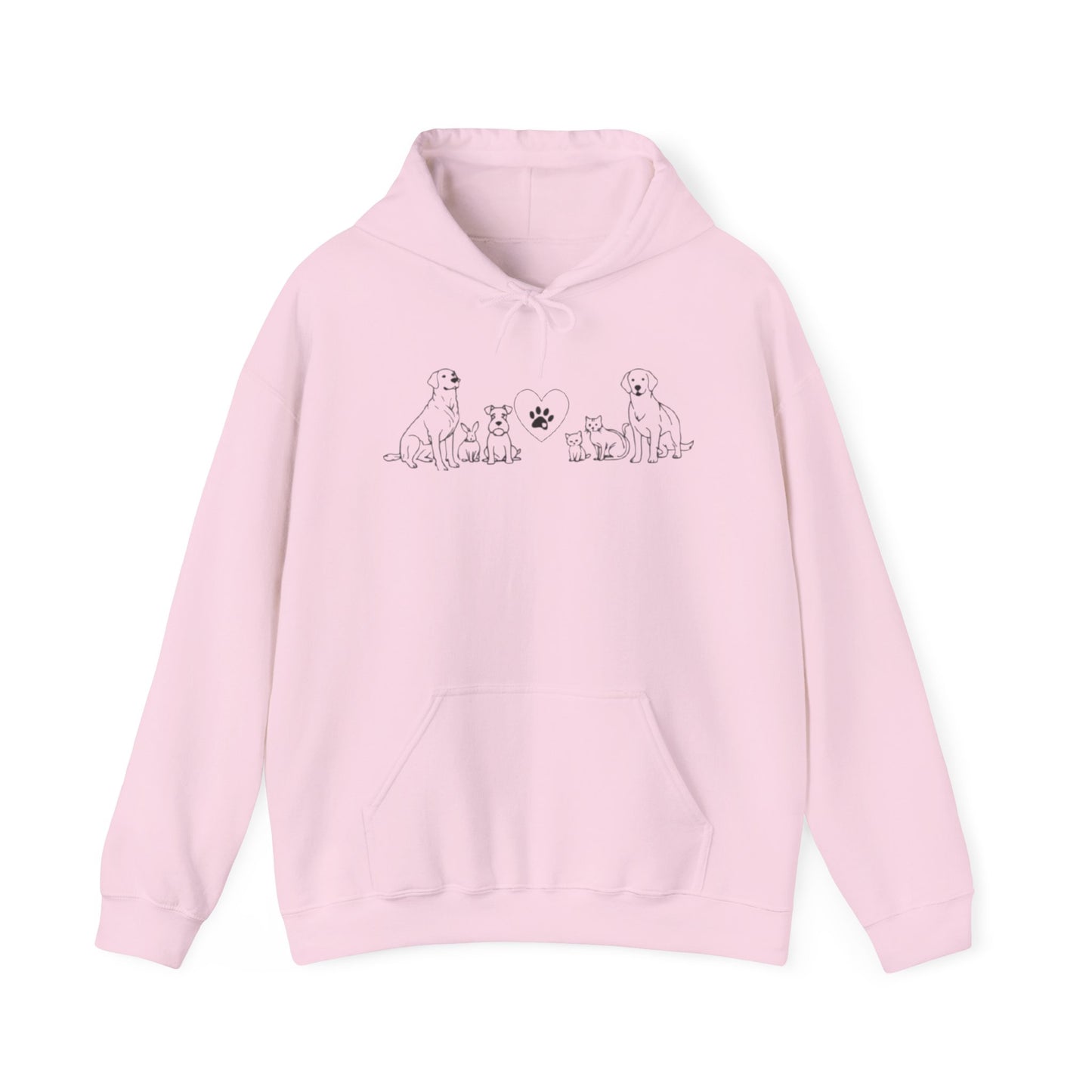 Delta Animal Shelter Hoodie "Line Art" Collection - Logo on Back (Internal)