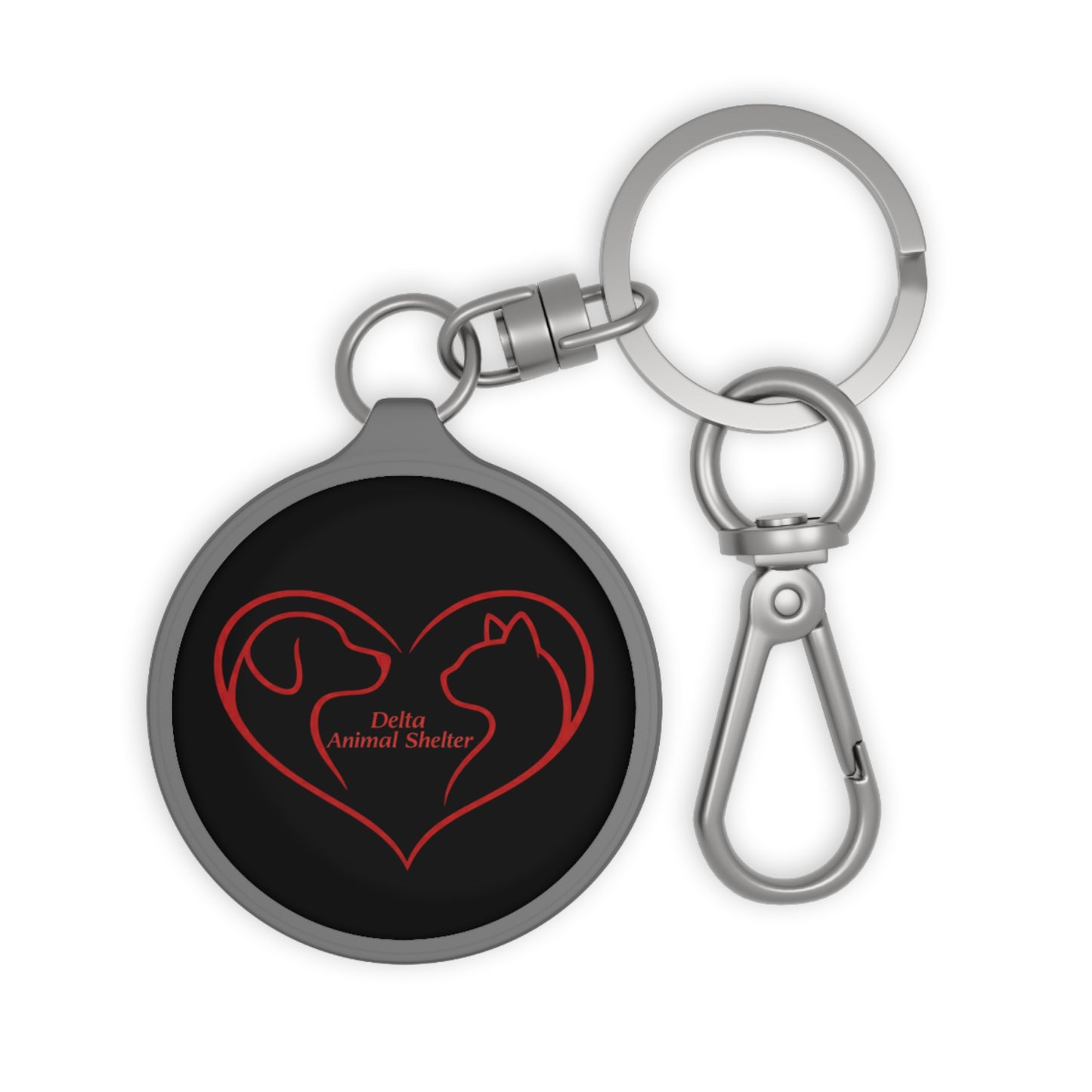 Delta Animal Shelter Heart Keyring Tag