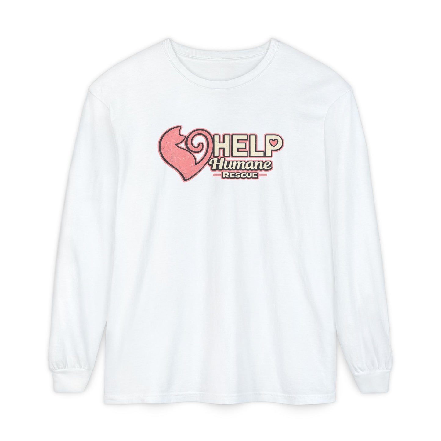 NEW! Retro Style Help Humane Rescue Long Sleeve Tee