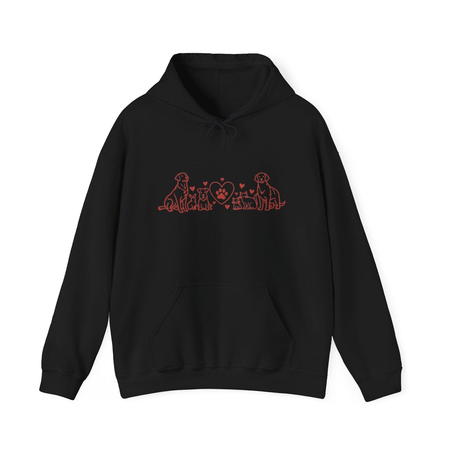 Delta Animal Shelter Valentine Puppy Line Art Hoodie (Internal)