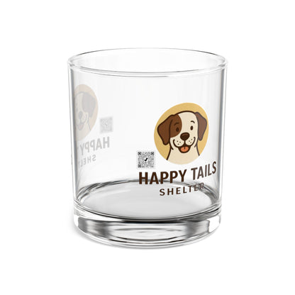 Happy Tails Engraved Rocks Glass, 10oz - Engraved