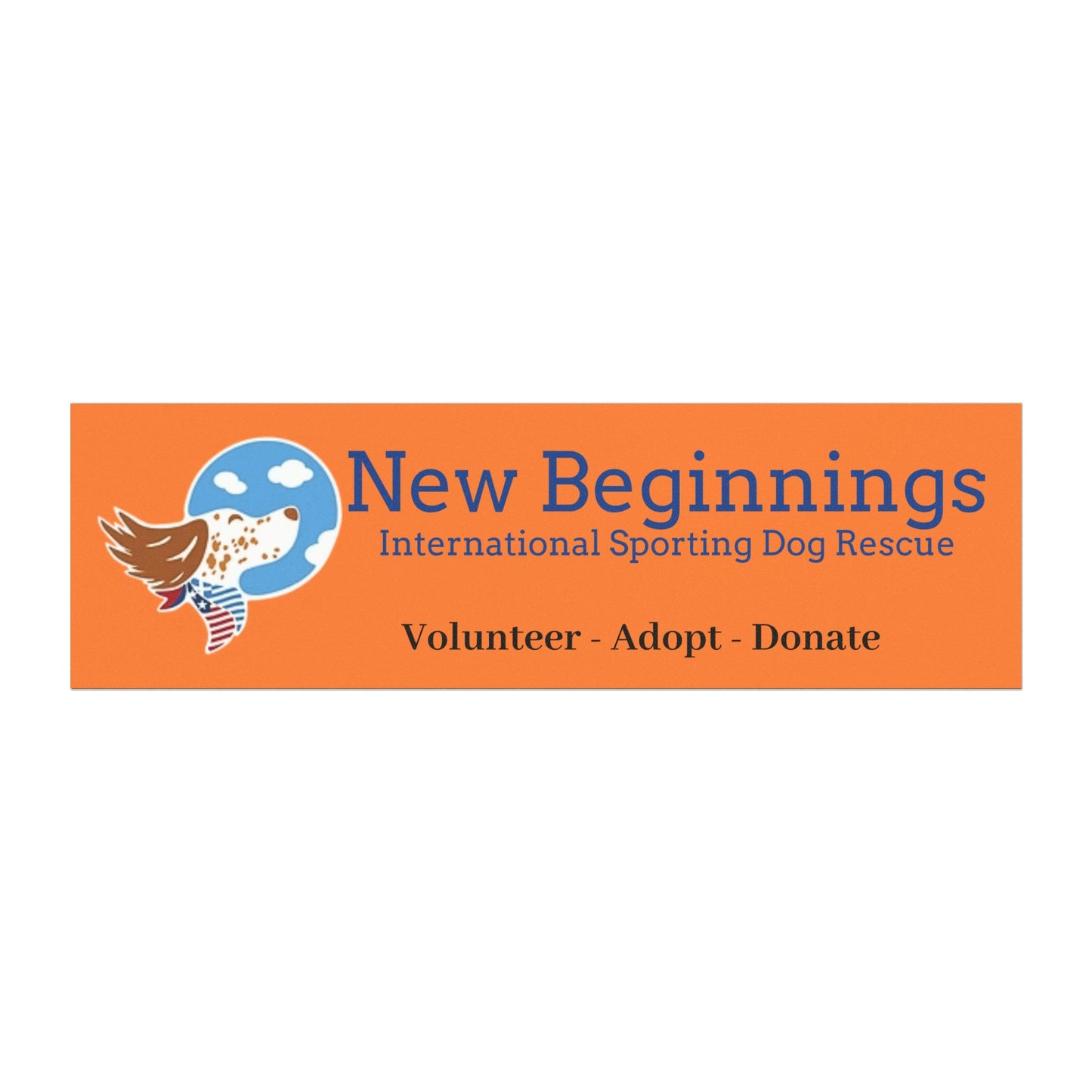 New Beginnings Sporting Dog Rescue Car Magnet — Volunteer • Adopt • Donate