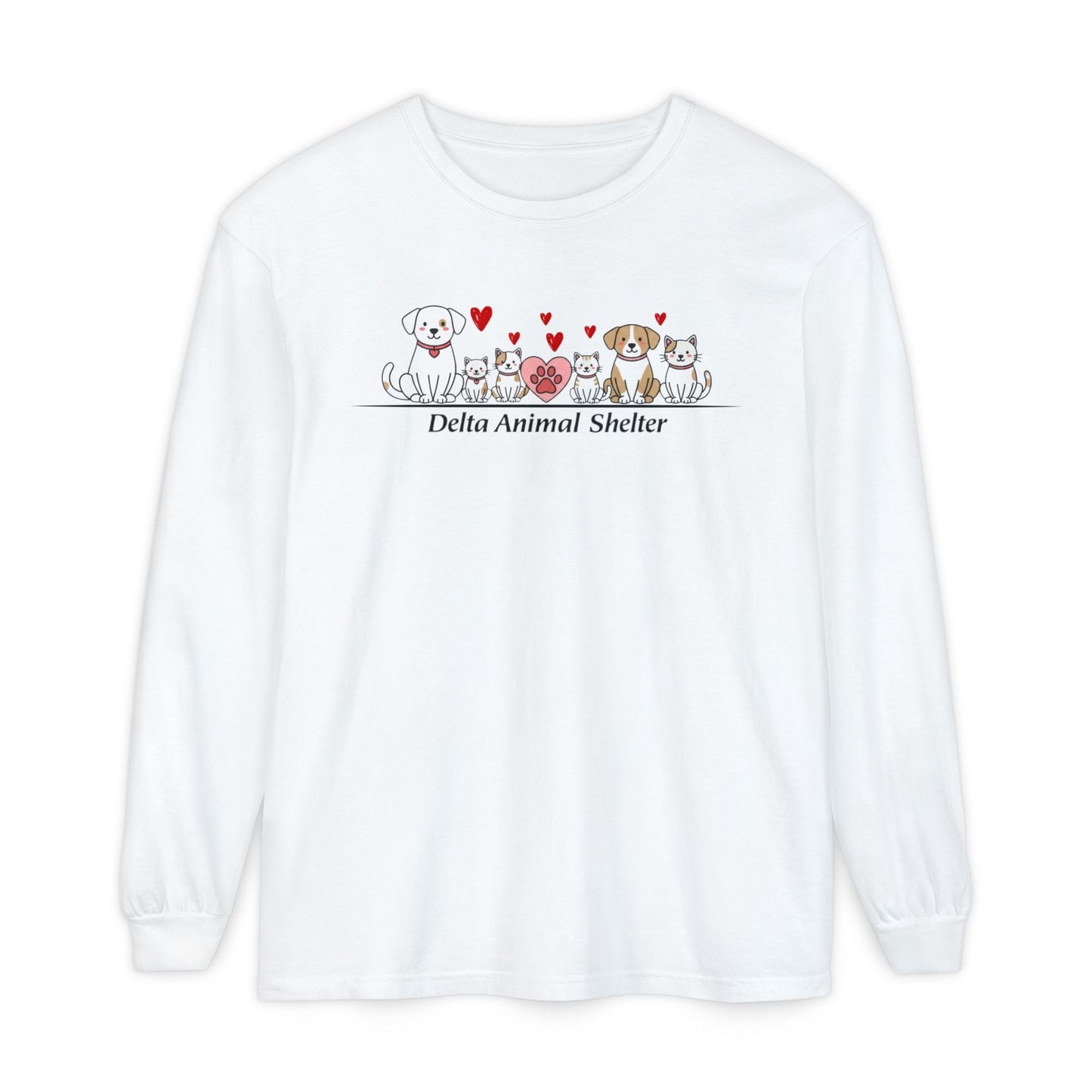Delta Animal Shelter Long Sleeve Tee Valentine's Day Collection