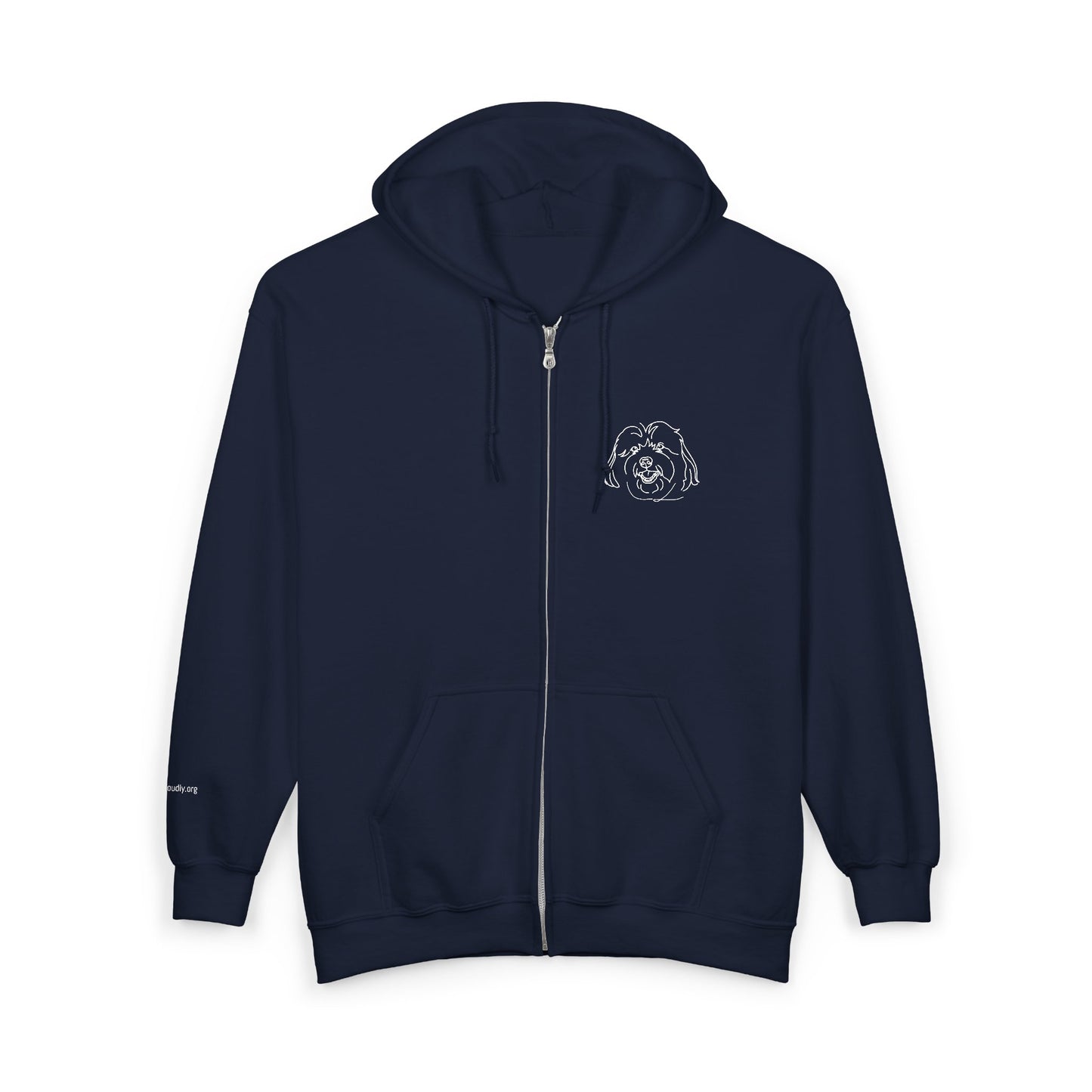 W.J. Embroidered Portrait Unisex Full-Zip Sweatshirt