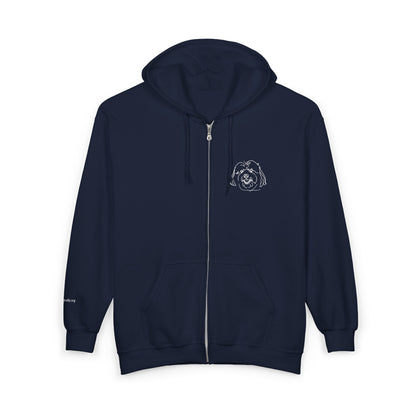 W.J. Embroidered Portrait Unisex Full-Zip Sweatshirt