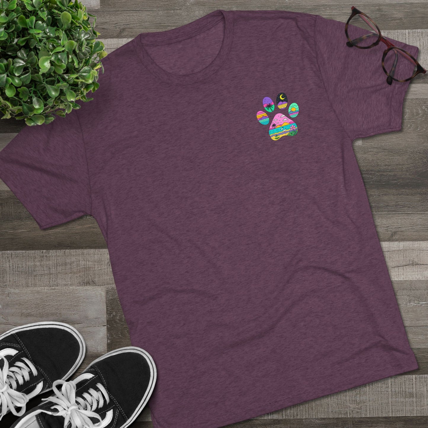 Delta Animal Shelter Tri-Blend Summer Days Paw Print T-Shirt