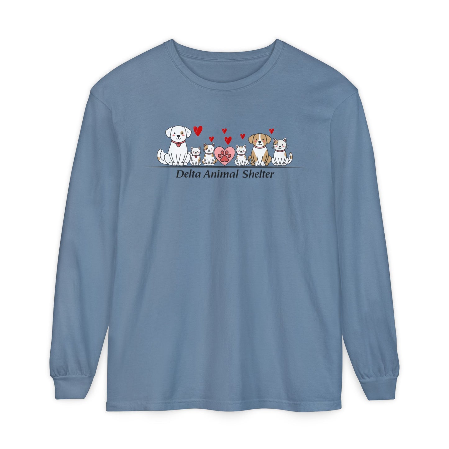 Delta Animal Shelter Long Sleeve Tee Valentine's Day Collection