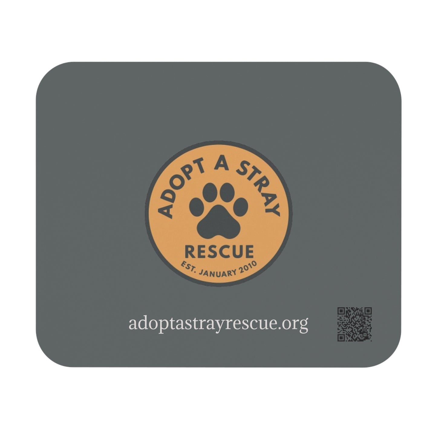 Adopt A Stray Rescue Logo Mouse Pad — Nonprofit Fundraiser